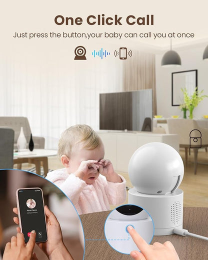 Pet Camera, 5G/2.4GHz Dog Camera with Phone App, 360° Pan/Tilt Security Camera Indoor, One Click Call for Baby Monitor, AI Voice Change for 2-Way Talk, Motion Detection, Cloud/Local SD Storage, 2Pack