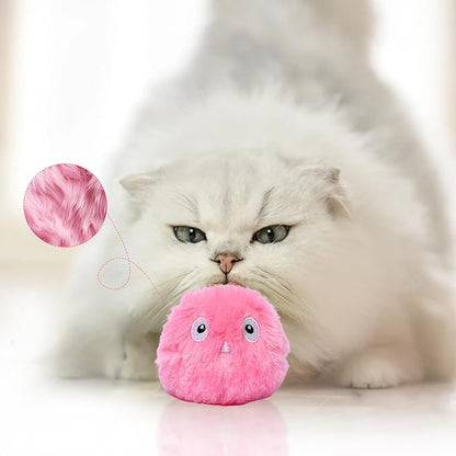 2 Pcs Cat Toy Ball, Speedy Sprint Balls and Chirping Ball, Cat Interactive Toy for Indoor, Kitty Kitten Catnip Exercise Toys