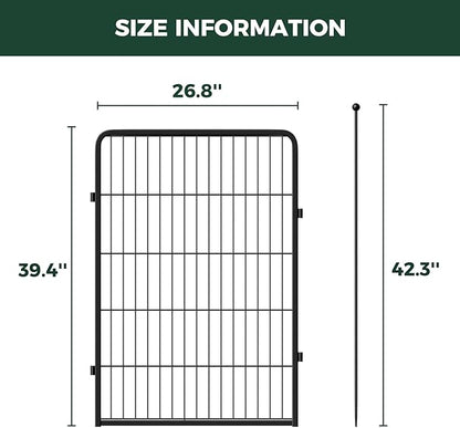 FXW Rollick Unleashed Dog Playpen for Indoor, Yard, RV Camping, 40 inch 2 Panels for Medium and Large Dogs, Black│Patented