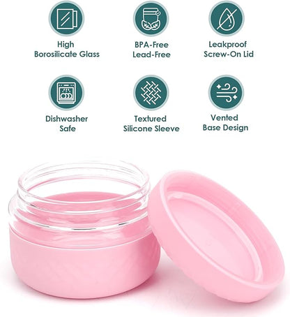 16 oz Glass Lunch Bowl Container with Lid | Leak & Spill Proof, BPA-Free, Microwave & Dishwasher Safe, Airtight Meal Prep & Food Storage Jar for Lunch, Salad, Soup, Overnight Oats, Stew, Yogurt