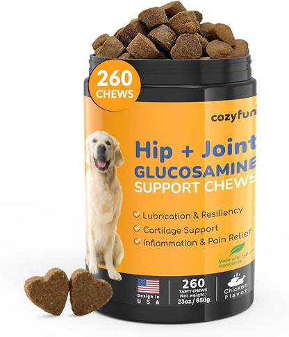 Dog Allergy Chews 260Ct - 23oz Dog Supplements for Itchy Skin and Paw Licking, USA Lab Formula with Probiotics, Dogs are Human Multivitamin Itch Relief, Boost Immune System