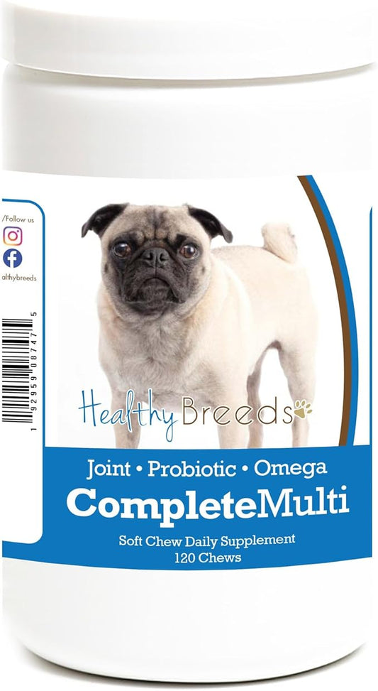 Healthy Breeds Pug All in One Multivitamin Soft Chew 120 Count