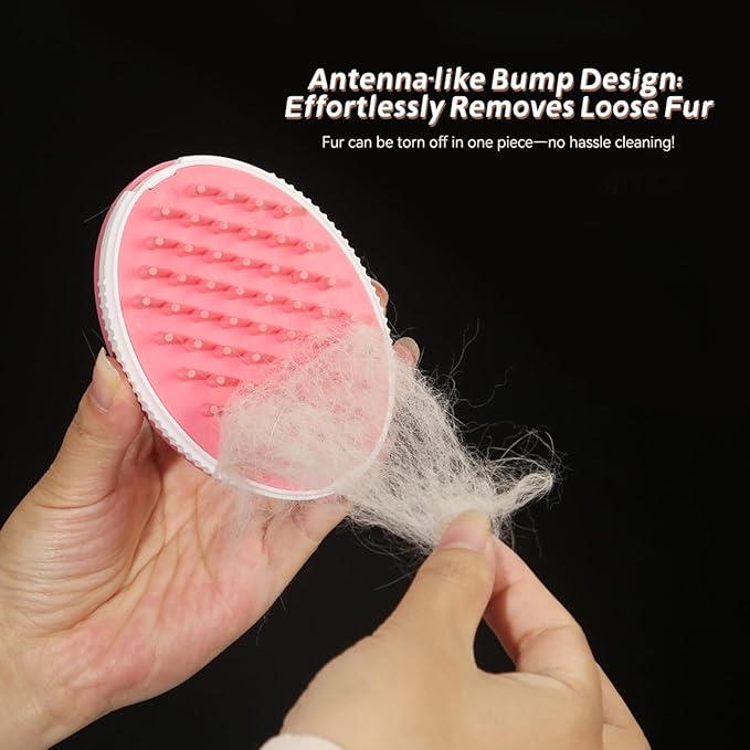 3-in-1 Pet Grooming & Hair Removal Set, Dog Cat Comb Kit, Electrostatic Fur Remover, Compact Elliptical Storage Case, Portable for Travel - Fits Long Haired Dogs, Indoor Cats, Poodles