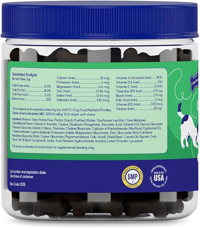 PupGrade Daily Multivitamin for Dogs – All-in-One Supplement with Omega Fish Oil, Vitamins A, C, D, E & B Complex for Everyday Health – 90 Soft Chews