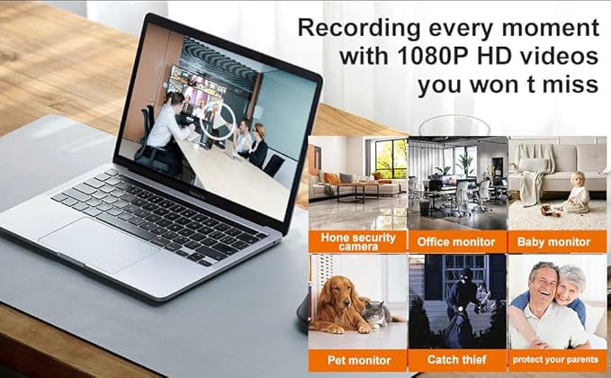 USB Charger Camera - WiFi Small Camera - Full HD 1080P Mini Wireless Nanny Cam Motion Detection with App Live Feed