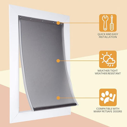 AMZOO Dog/pet Door Replacement Flap Compatible with PetSafe Measures 8 1/8” x 12 7/8” PAC11-11038 -2023 New Model