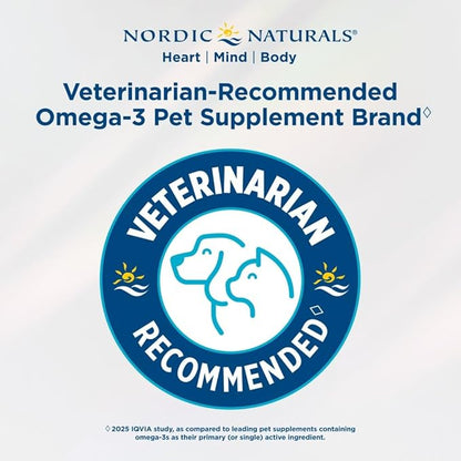 Nordic Naturals Omega-3 Pet, Unflavored - 16 oz - 1380 mg Omega-3 Per Teaspoon - Fish Oil for Large to Very Large Dogs with EPA & DHA - Promotes Heart, Skin, Coat, & Immune Health