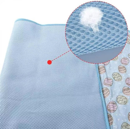 NACOCO Pet Cooling Mat Cat Dog Cushion Pad Summer Cool Down Comfortable Soft for Pets and Adults (S,Blue)