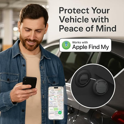 Magnetic Hidden GPS Tracker for Vehicles – 365 Days Battery Life, No Subscription, Car Tracker Device Hidden (Android Tracker)