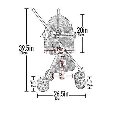 Pet Gear, A Vermont Family Owned Company Since 1936, 3-in-1 Travel System, View 360 Stroller Converts to Carrier and Booster Seat with Easy Click N Go Technology, for Small Dogs & Cats, 4 Colors