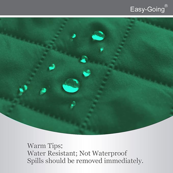 Easy-Going Chair Sofa Slipcover Reversible Sofa Cover Water Resistant Couch Cover Furniture Protector Cover with Elastic Straps for Pets Kids Children Dog Cat (Chair, Green/Christmas Red)