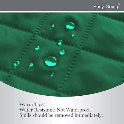 Easy-Going Chair Sofa Slipcover Reversible Sofa Cover Water Resistant Couch Cover Furniture Protector Cover with Elastic Straps for Pets Kids Children Dog Cat (Chair, Green/Christmas Red)