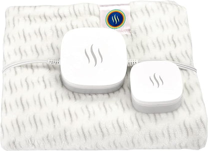 Hidden Heat Electric Couch Cushion Warmer by Spotwarm; Wireless RF Remote, Microplush Flannel Heated Seat, Single User Bed Warmer, Pet Bed Warmer - 17” by 20”
