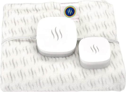 Hidden Heat Electric Couch Cushion Warmer by Spotwarm; Wireless RF Remote, Microplush Flannel Heated Seat, Single User Bed Warmer, Pet Bed Warmer - 17” by 20”
