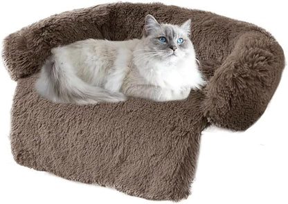 Tinaco Calming Dogs/Cats Bed Mats, Dog Pad Washable Removable Couch Cover, Plush Long Fur Mat for Pets, Waterproof Lining, Perfect for Small, Medium and Large Dogs and Cats (Desert Brown, 31"x23")