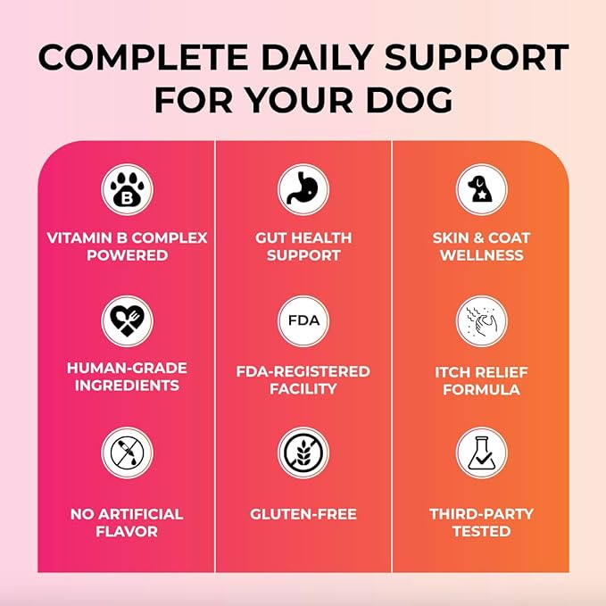 Caspi 10-in-1 Dog Multivitamin with Probiotics – Joint Health, Itching & Skin Relief, Omega-3 Salmon Oil, Glucosamine, Vitamins & Minerals – Daily Chew Supplement for Dogs – 160 Soft Chews