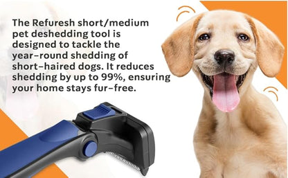 Deshedding Slicker Brush for Short Hair Dogs, Cats & Pets - Lightweight Brush for Shedding, Massaging & Grooming - Dematting Comb & Deshedder Supplies- large, red