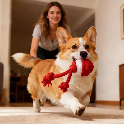Goosheep 2026 New Interactive Dog Toys, Automatic Moving Dog Ball for Small/Medium/Large Dogs, Interactive Smart Rolling Dogs Toy Ball with Light Up to Keep Them Busy(Red)