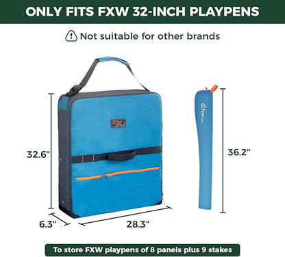 FXW Specialized Dog Playpen Storage Bag (Not Suitable for Other Brands), Designed for RV Trips, Fits 32" H 8 Panels and 9 Stakes, 1 Pack│Patented