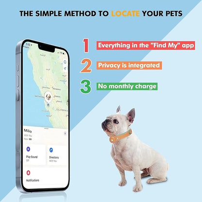 2-in-1 GPS Tracker for Dogs: Smart Collar with Real-Time Location, No Monthly Fee, Unlimited Range (iOS Only) GPS Tracker Dog Collar- Ideal for Small, Medium Large Dogs(Tracker Included) (Brown)