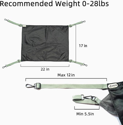 2 Pieces Cat Hammock for Cage,2 Pieces Reversible Cat Hanging Hammock,Cat Hammocks Hunging for Cage,Waterproof Cooling Kittens Pad for Cats (Large, BlackBlack)