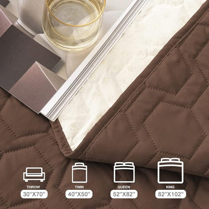 Tcksstex Waterproof and Anti-Slip Dog Bed Cover and Pet Blanket Sofa Pet Bed Mat car Incontinence Mattress Protectors Furniture Couch Cover for Most Cats Dogs, Pets