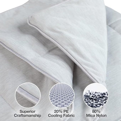 PetFusion Premium Cat and Dog Cooling Blanket. Lightweight Pet Blanket | Machine Washable | Multiple Sizes: for Pets Small to Extra-Large | Multiple Colors: Grey and Brown