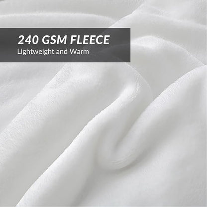 Bedsure GentleSoft Fleece Blankets King Size White - Bed Blanket Soft Lightweight Plush Cozy Fuzzy Luxury Microfiber, 108x90 inches