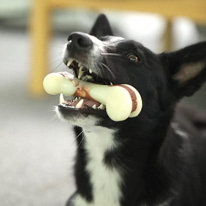Tikaton Indestructible Dog Chew Toys for Aggressive Chewers, Beef Flavor Durable Dog Teething Chew Toys Bones for Large/Medium/Small Puppies