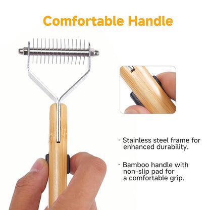 Cat Comb for Shedding,Deshedding Dog Brush,Deshedding Comb for Dog and Cat,Cat and Dog Comb,Cat Dematting Tool, Dog Combs for Grooming Matting,Undercoat Brush for Cats,Undercoat rake