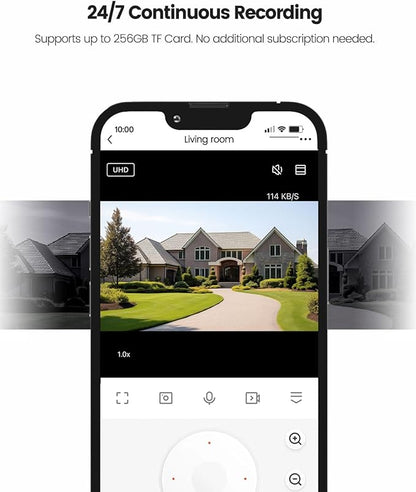 TREATLIFE 5MP Ultra HD 2.4G/5G WiFi Security Camera Outdoor Wired, Cameras for Home Security, Spotlight/Siren, AI Motion Detection, Color Night Vision, 2-Way Audio, Works with Alexa, Google Home, App