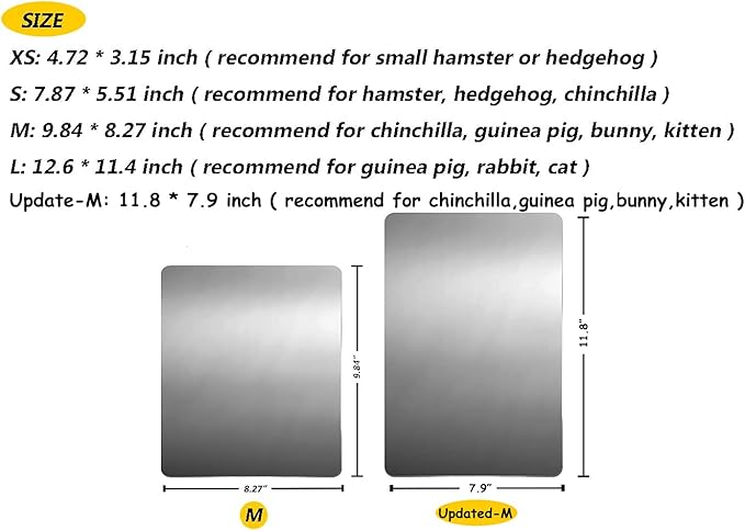 Comtim Pet Cooling Mat for Rabbit Hamsters, Self Cooling Mat Pad for Hamster Guinea Pig Chinchilla Kitten Cat and Other Small Animals, Pet Cool Plate Ice Bed - Perfect for Hot Summer Weather