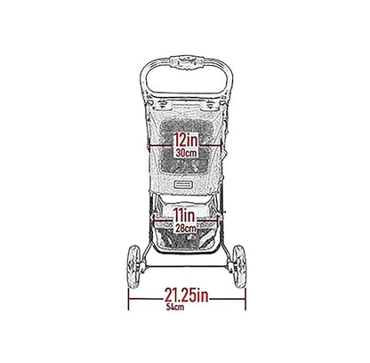 Pet Gear No-Zip Special Edition 3 Wheel Pet Stroller for Cats/Dogs, Zipperless Entry, Easy One-Hand Fold, Removable Liner, Cup Holder, Magenta