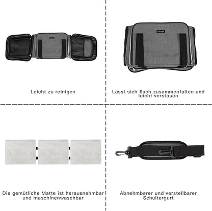 BAGLHER Cat Carrier Bag,Airline Approved Pet Carrier Soft Side Pet Travel 5 Sides Open Doors 3 Sides Expandable Foldable Dog Carrier with Fleece Pad