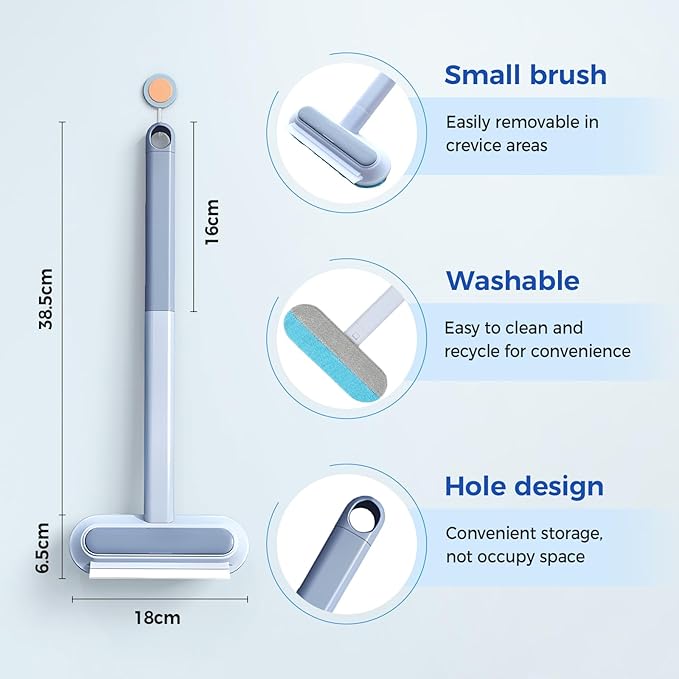 Pet Hair Remover, 2025 Upgraded Washable Lint Brush Cat Hair Remover, Pet Hair Remover for Furniture, Reusable Long Handle Dog and Cat Hair Remover Brush, Multifunctional Hair Removal Brush (1)