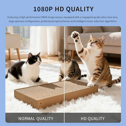 Mini Security Camera 2 Pack, 1080p HD Wireless Indoor Cam with 6-Hour Battery & No WiFi Needed for Recording, AI Motion Detection/Pet/Baby Monitoring, Night Vision, Easy Setup for Home Security