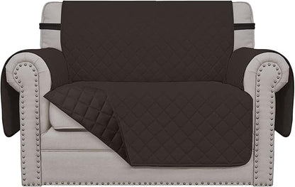 Easy-Going Oversized Chair Sofa Slipcover Reversible Sofa Cover Water Resistant Couch Cover Furniture Protector Cover with Elastic Straps for Pets Dog (Oversized Chair, Chocolate/Chocolate)