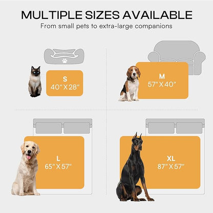 Luciphia Waterproof Bed Blanket Washable,Soft Sherpa Fleece Puppy Reversible Throw Blankets for Small Dog Cat, Furniture Cover Protector Couch Bed from Liquid Pee and Pet Fur, Black, 40" x 28"
