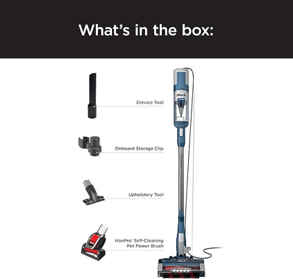 Shark HZ3002 Stratos Ultralight Corded Stick Vacuum with DuoClean PowerFins HairPro, Self-Cleaning Brushroll, & Odor Neutralizer Technology, Navy