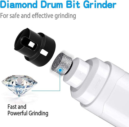 Casfuy Dog Nail Grinder Upgraded - Professional 2-Speed Electric Rechargeable Pet Nail Trimmer Painless Paws Grooming & Smoothing for Small Medium Large Dogs & Cats (White)