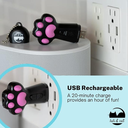 Luli & Cat USB-Rechargeable Laser Toy | Multi-Function Interactive Pointer | Cat Toy Gift Set