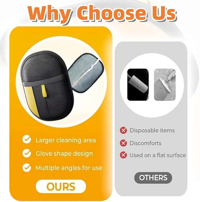 Pet Removal Gloves for Dogs & Cats, Upgrade Reusable Pet Hair Remover Gloves (3pcs)