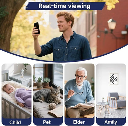 Two Way Video Home Security Camera Indoor,1080P Dog Pet Camera,Video Baby Camera,Monitor for Baby/Elderly/Nanny/Pet/Dog with Phone App,360 Pan-Tilt,Night Vision