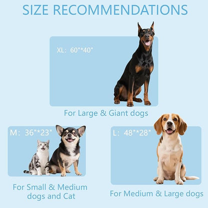 BECEMURU Dog Cooling Mat, Thickened Soft Pet Cooling Pad for Summer, 48"x28" Pet Bed for Crate Kennel Sofa, Q-MAX＞0.45, Non-Gel Coolness, Machine Washable & Durable - Keep Pet Cool and Comfortable