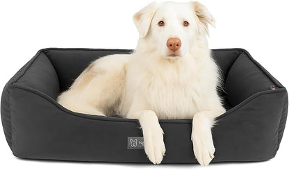 NANDOG Reversible Dog Bed from The Signature Collection– Luxury Cloud-Soft Pet Bed for Medium to Large Dogs & Cats, Premium Pet Gear, Reversible Design, Plush Comfort, Modern Style - Dark Grey