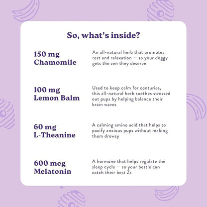 Bocce's Bakery Bedtime Tea Treats + Calming Supplement Bundle for Dogs – All-Natural, Wheat-Free Biscuits & Stress Support with Chamomile, Lemon Balm, L-Theanine – Real Ingredients Baked in The USA