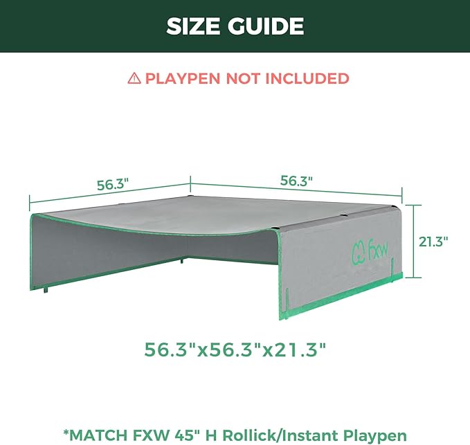 FXW Sun Shade Specialized for FXW Dog Playpen (Not Suitable for Other Brands), Fits for 45" H Rollick/Instant Dog Playpen│Patent Pending (Playpen not Included)
