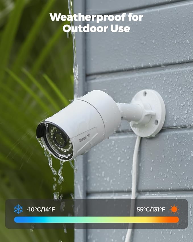 REOLINK 5MP PoE Security Camera, Outdoor Indoor Surveillance for home, Person/Vehicle/Pet Detection, Time-Lapse, 100ft IR Night Vision, Work with Smart Home, support 512GB SD Card, RLC-510A(Pack of 2)