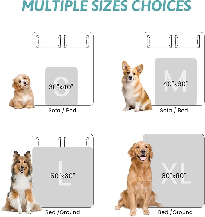 COZY KISS Luxury Faux Fur Throw Blanket Twin, Ultra Soft Waterproof Pet Blanket, Cozy Warm Plush Blanket for Bed Sofa Bedroom Living Room, Liquid Pee Proof for Large Dog or Cat, 60x80 inch, Cream