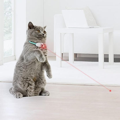 Automatic Cat Laser Toys, Funny Interactive Cat Toys with LED Light, 2026 Upgraded Wearable Electronic Collar for Kitten (C)